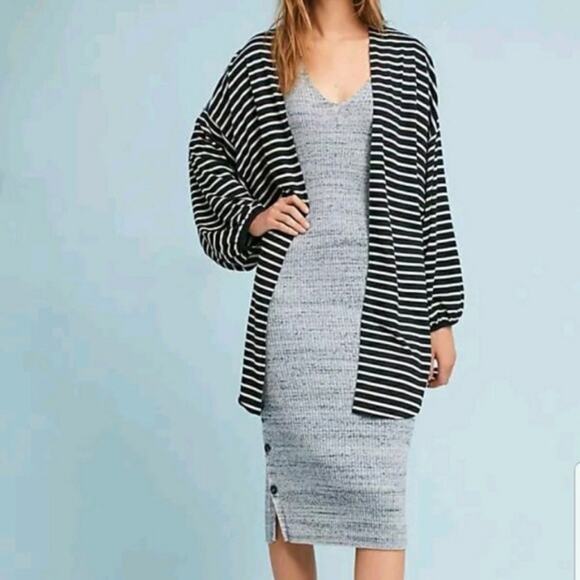 Anthropologie Roffe Striped Relaxed Cocoon Cardigan NWT - Picture 1 of 5